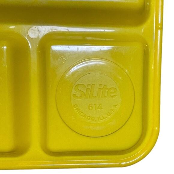 LOT of 7 Vintage MELAMINE Melmac DIVIDED Cafeteria FOOD Trays Tucker SiLite 614‎ - Picture 3 of 15